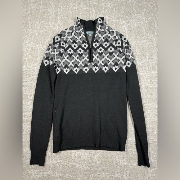 Title nine Sweaters - Title Nine Super Power Argyle Zip Wool Sweater Size XS
